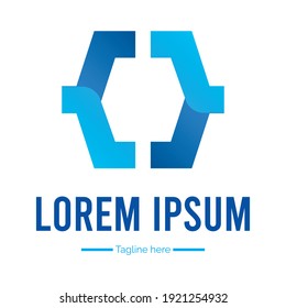 Code Logo Design Vector Abstract Code Logo