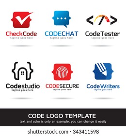 Code Logo Template Design Vector