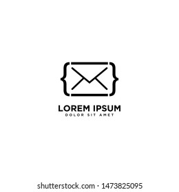 Code Mail Design Vector, Communication Simple Vector
