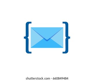 Code Mail Icon Logo Design Element