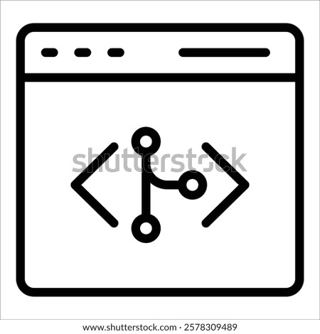 Code Merge Icon Element For Design