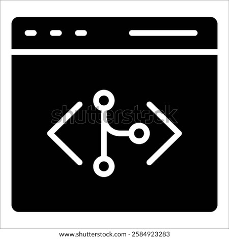 Code Merge Icon Element For Design