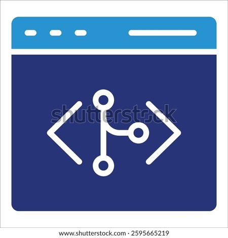 Code Merge Icon Element For Design