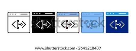 Code Merge Icon Element For Design