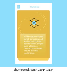 Code mobile vertical banner design design. Vector