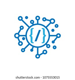 Code Network Logo Icon Design