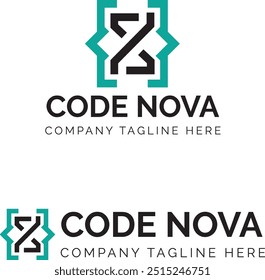 Code Nova Logo Coding Logo Design