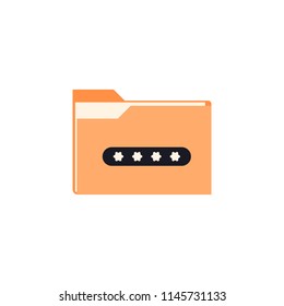 code on the folder icon. Element of cyber security icon for mobile concept and web apps. Colored code on the folder icon can be used for web and mobile