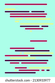 Code on screen vector illustration, flat cartoon coding lines simulation