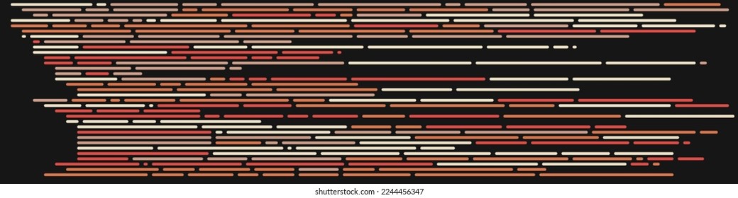 Code on screen vector illustration, flat cartoon coding lines simulation