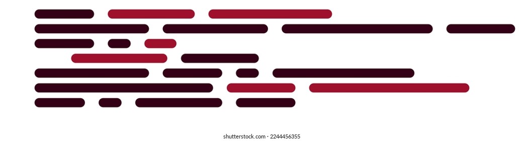 Code on screen vector illustration, flat cartoon coding lines simulation