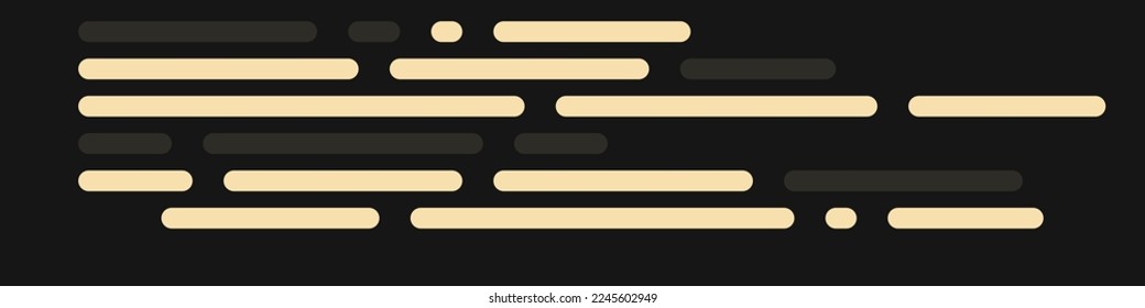 Code on screen vector illustration, flat cartoon coding lines simulation