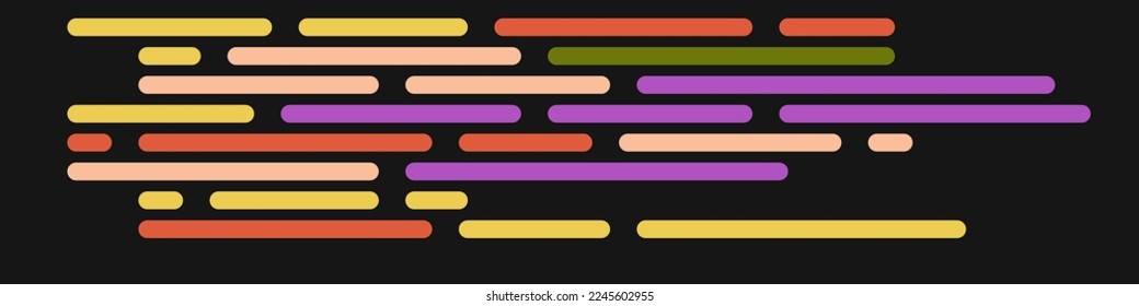 Code on screen vector illustration, flat cartoon coding lines simulation