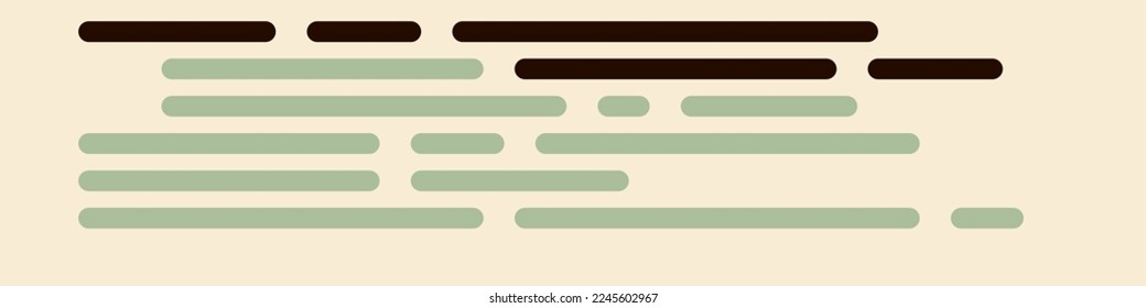 Code on screen vector illustration, flat cartoon coding lines simulation