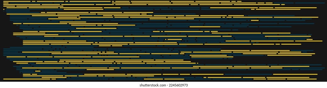 Code on screen vector illustration, flat cartoon coding lines simulation