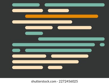 Code on screen vector illustration, flat cartoon coding lines simulation