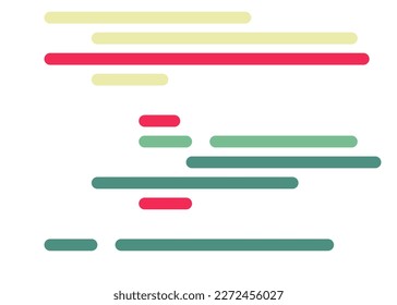 Code on screen vector illustration, flat cartoon coding lines simulation