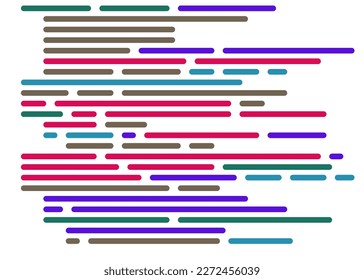 Code on screen vector illustration, flat cartoon coding lines simulation