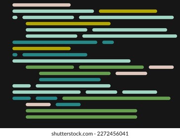 Code on screen vector illustration, flat cartoon coding lines simulation