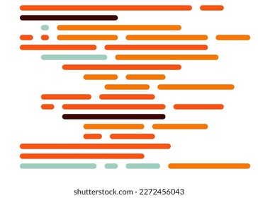 Code on screen vector illustration, flat cartoon coding lines simulation