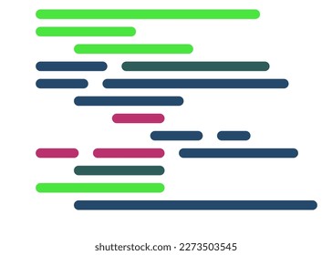 Code on screen vector illustration, flat cartoon coding lines simulation