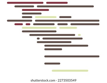 Code on screen vector illustration, flat cartoon coding lines simulation