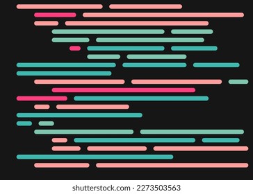 Code on screen vector illustration, flat cartoon coding lines simulation