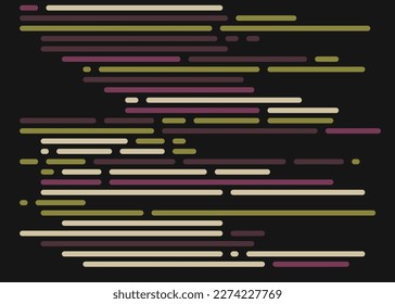 Code on screen vector illustration, flat cartoon coding lines simulation