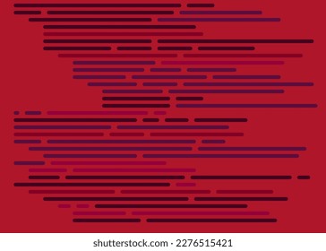 Code on screen vector illustration, flat cartoon coding lines simulation