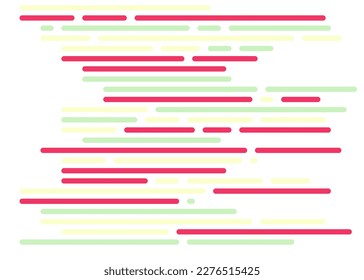 Code on screen vector illustration, flat cartoon coding lines simulation