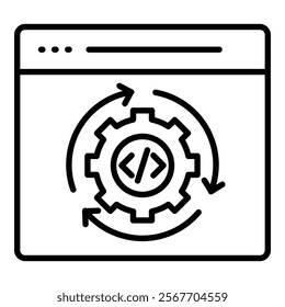 Code Optimization Icon Element For Design