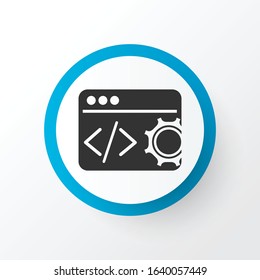 Code optimization icon symbol. Premium quality isolated processing element in trendy style.