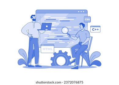 Code Optimization Illustration concept on white background