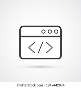 Code optimization trendy style black icon. Vector illustration
