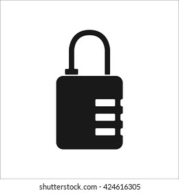 Code pad lock sign simple icon on  background