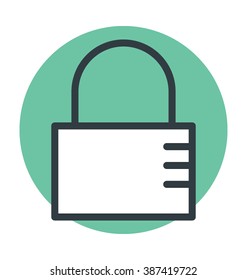 Code Padlock Colored Vector Icon