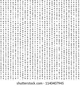 code pattern . black on white programming code seamless pattern background . matrix screen effect binary code numbers repeatable tile design