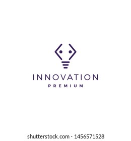code people bulb idea think creative logo vector icon illustration