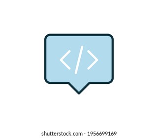 Code premium line icon. Simple high quality pictogram. Modern outline style icons. Stroke vector illustration on a white background. 