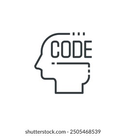 Code Process icon, vector illustration