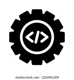 Code Processing Icon Vector Symbol Design Illustration