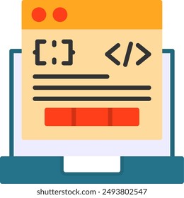Code Processor Glyph Vector Icon Design