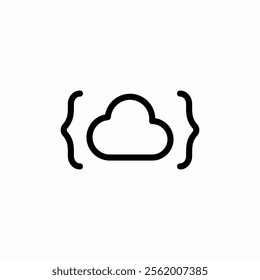 code programming cloud icon sign vector