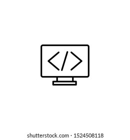 code programming icon vector illustration