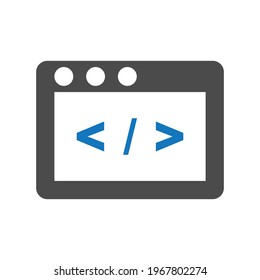 Code programming icon.data,html (vector illustration)