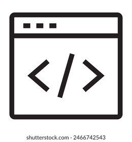 Code Programming line icon. vector illustration.