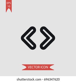Code programming signs vector icon, illustration symbol