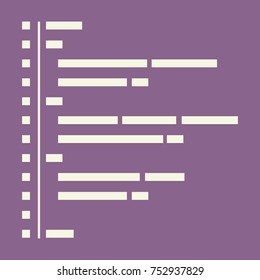 code programming, strings, tags, flat vector illustration, white, purple