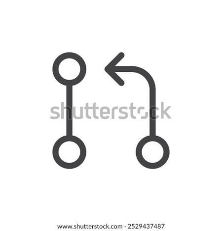 Code pull Thin outline art symbol