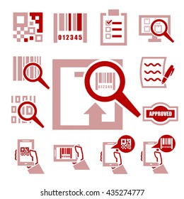 code, qr code, barcode icon set